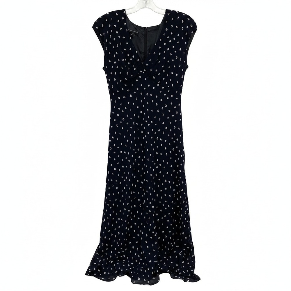 Jones New York Black White Polka Dot Midi Dress | Women’s Regular 10